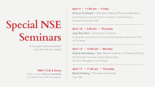 NSE Special Seminars April 2025